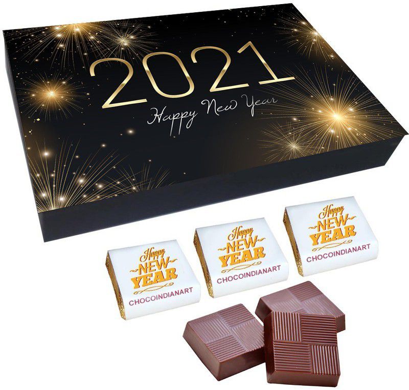 CHOCOINDIANART Wonderful Happy New Year, 12pcs Delicious Chocolate Gift Box, Truffles  (12 Units)