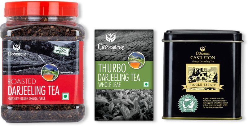 Goodricke Darjeeling Tea Combo-(Castleton Vintage-100g, Roasted Organic-250g,Thurbo-100g)| Black Tea Box  (3 x 150 g)