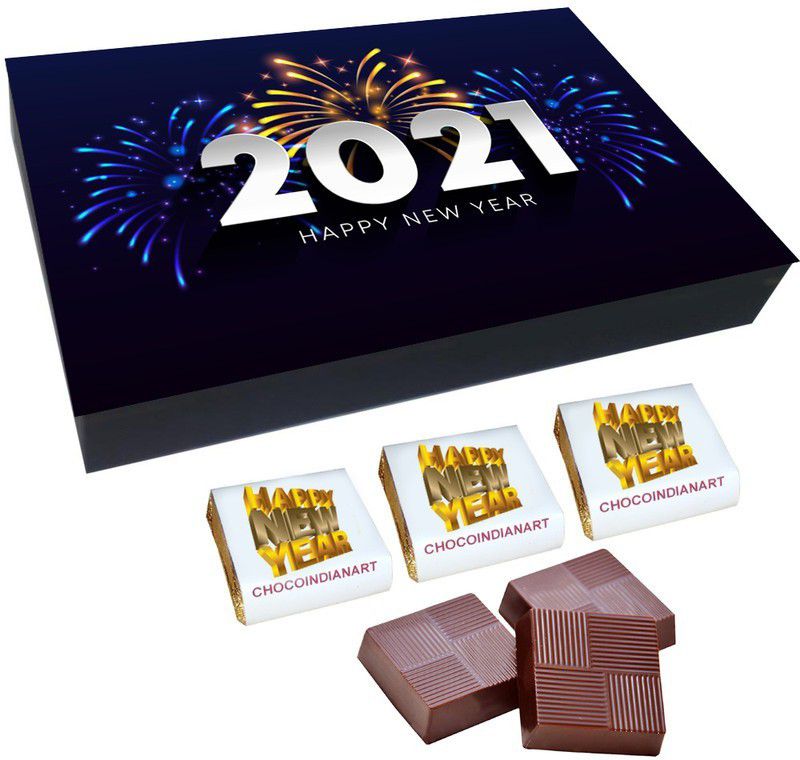 CHOCOINDIANART New Idea Happy New Year, 12pcs Delicious Chocolate Gift Box, Truffles  (12 Units)