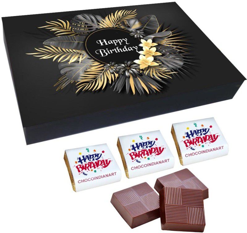CHOCOINDIANART Amazing Happy Birthday, 12pcs Chocolate Gifts, Truffles  (12 Units)