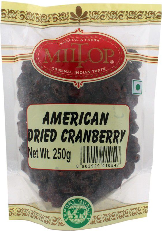 MilTop American Dried Cranberry, 1 kg(Pack of 4 250gm Each Value Pack) Cranberries  (4 x 0.25 kg)