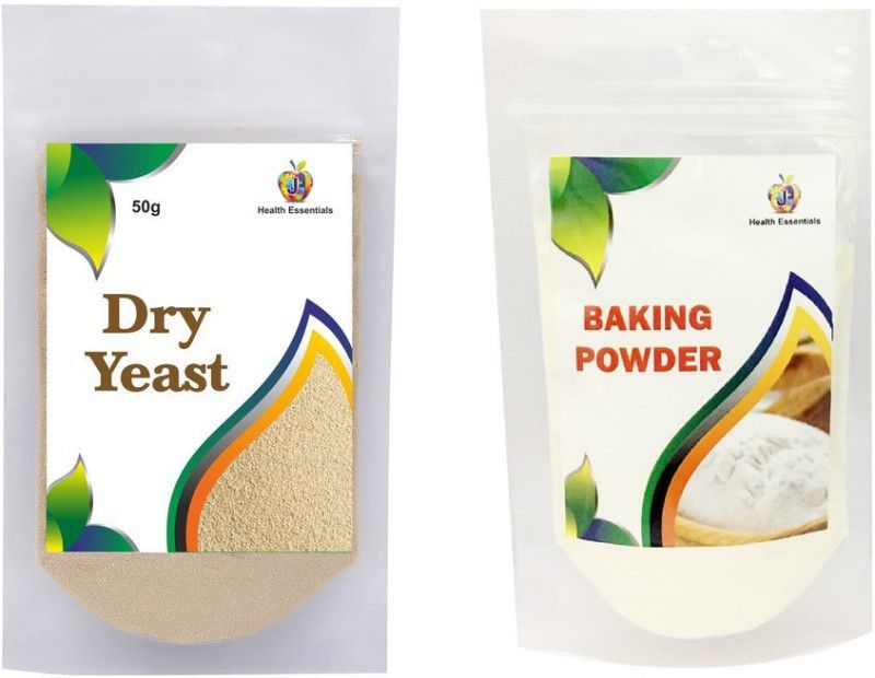 Jioo Organics Dry Yeast + Baking Powder (Pack of 2) Yeast Powder  (2 x 75 g)