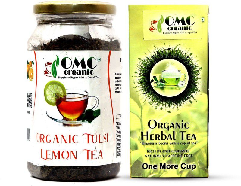 One More Cup 1st Anniversary celebration Buy 1 Tulsi Lemon Tea(40gm)get 1 Herbal Tea Box free Tulsi Herbal Tea Mason Jar  (2 x 80 g)