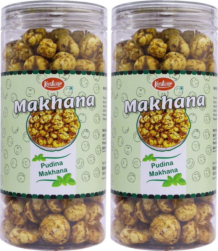 kastwar Pudina Makhana Pack of 2 | 180g | Flavored Fox Nut  (2 x 90 g)