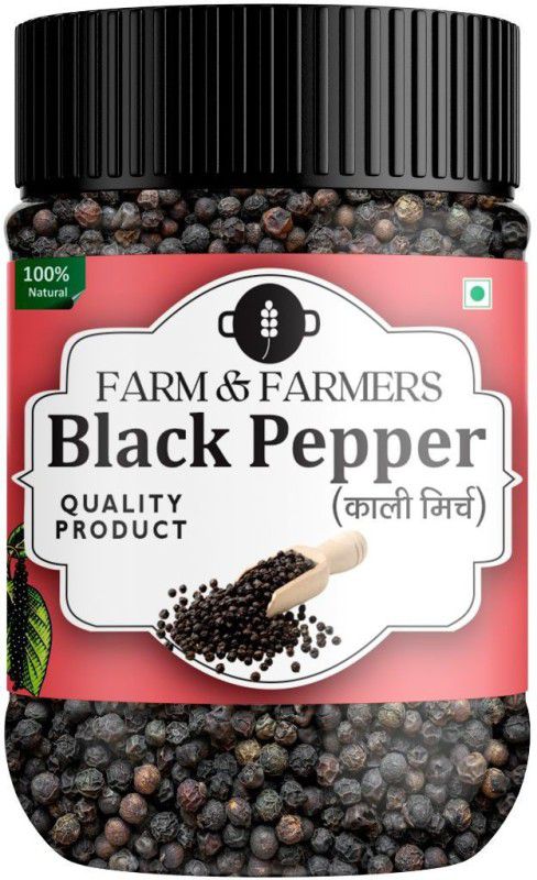 Farm & Farmers Organic Black Pepper Whole | Kali Mirch Sabut | Premium Best quality 100grams  (100)
