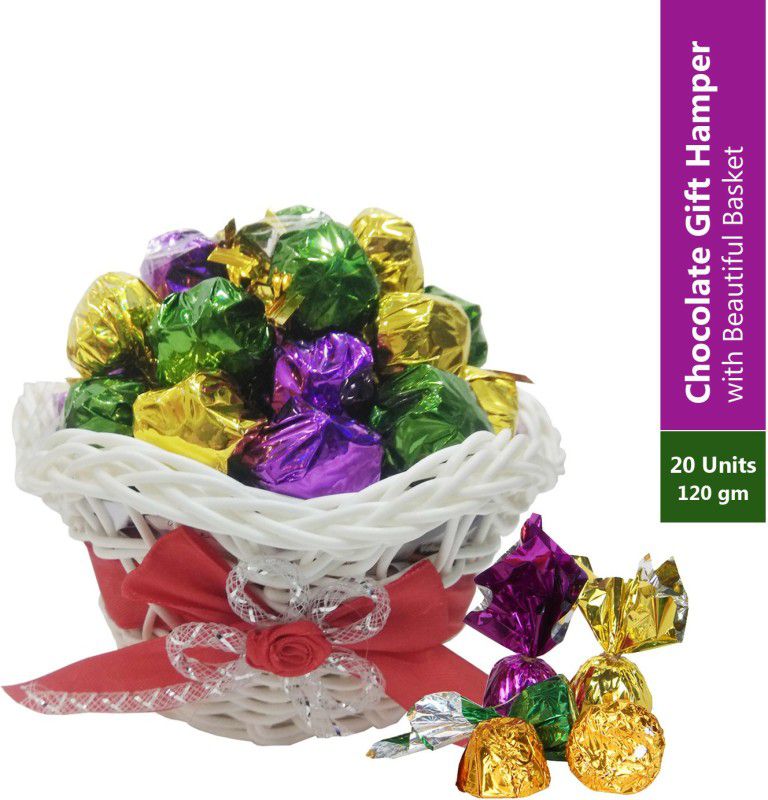 Chocoloony Milk Chocolate with Beautiful Basket 20pcs (120gm) for Birthday Gift Caramels  (20 Units)