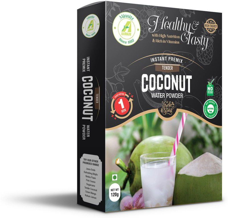 AARKAY Minnitz Fresh and Delicious Tender Coconut Juice Powder  (2 x 120 ml)