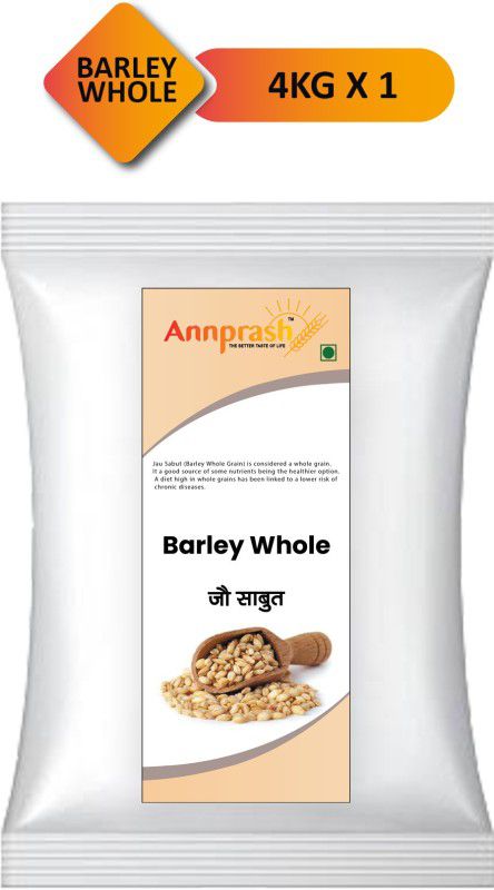 Annprash Best Quality Barley Whole / Jau Sabut - 4KG Pack Barley  (4 kg)