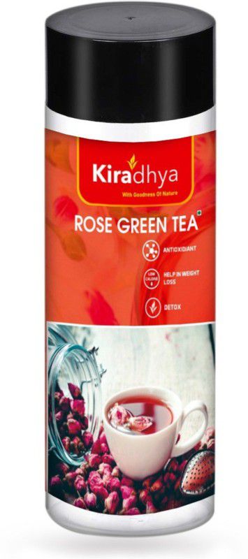 Kiradhya Trading ROSE GREEN TEA Reducing menstrual pain || High in Vitamin C - 75G Rose Tea Plastic Bottle  (75 g)