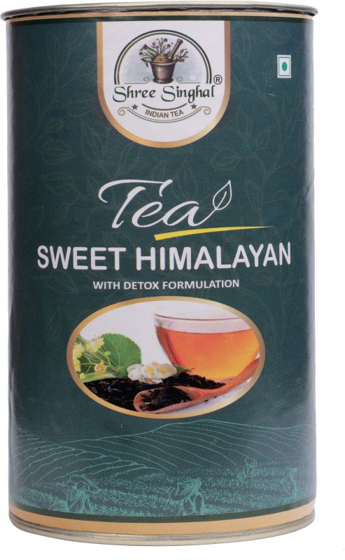 SHREE SINGHAL Green Tea for Refreshment ( Sweet Himalayan Green tea Natural Herbs) Herbal Tea Tin  (0.2 g)