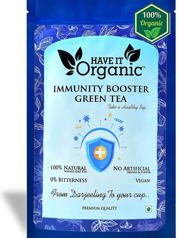 Have It Organic Immunity Booster Premium Long Leaf Loose Green Tea | Ayurvedic Herbal Tea Green Tea Pouch  (100 g)