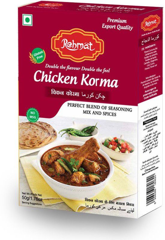 Rehmat Chicken Korma Masala Mix Flavourful Spice Easy & Ready to Cook Delicious  (3 x 50 g)