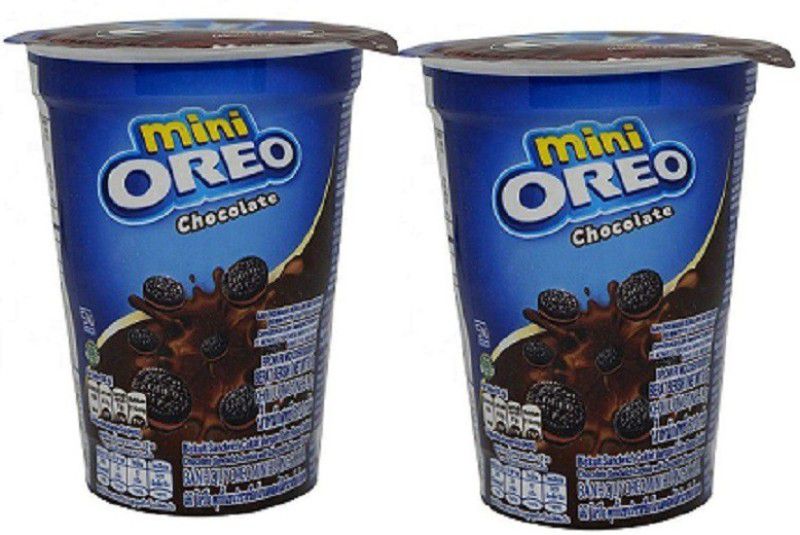 OREO Mini Chocolate Flavoured Cream Biscuit Cup, 2X63GM (Imported) (Pack Of 2) Cookies  (126 g, Pack of 2)