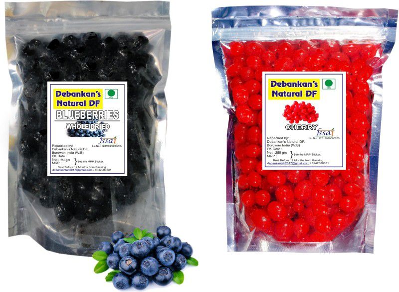 Debankan's Natural DF Dry Fruits Festive Gift Pack for Diwali, Cherries & Blueberry Cherries, Blueberry  (2 x 250 g)