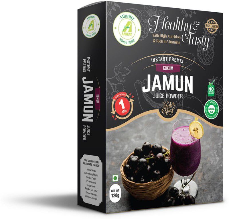 AARKAY Minnitz Fresh and Delicious Jamun Juice Powder  (2 x 120 ml)