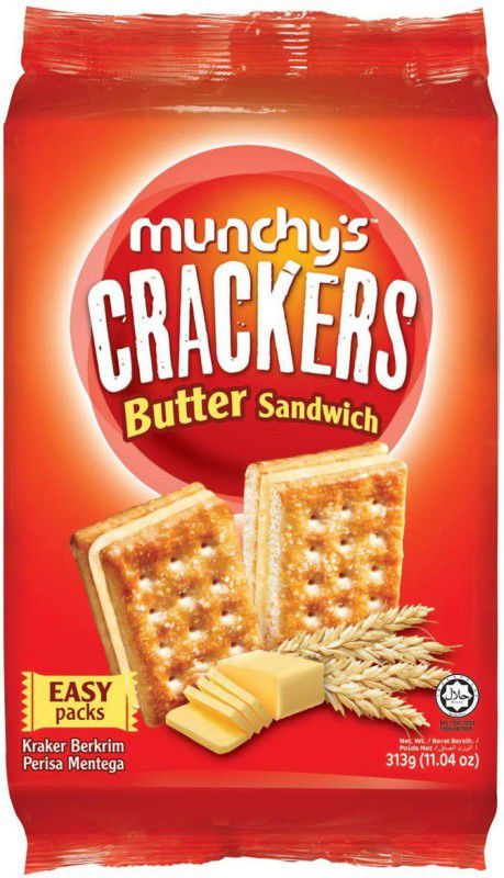 munchy's Butter Sandwich Cracker 313g Cream Cracker Biscuit  (313 g)