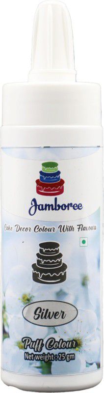 JAMBOREE Fus Fus Dry Spray Colour | Edible Colour Ideal for Cake Decoration Silver  (0.025 g)