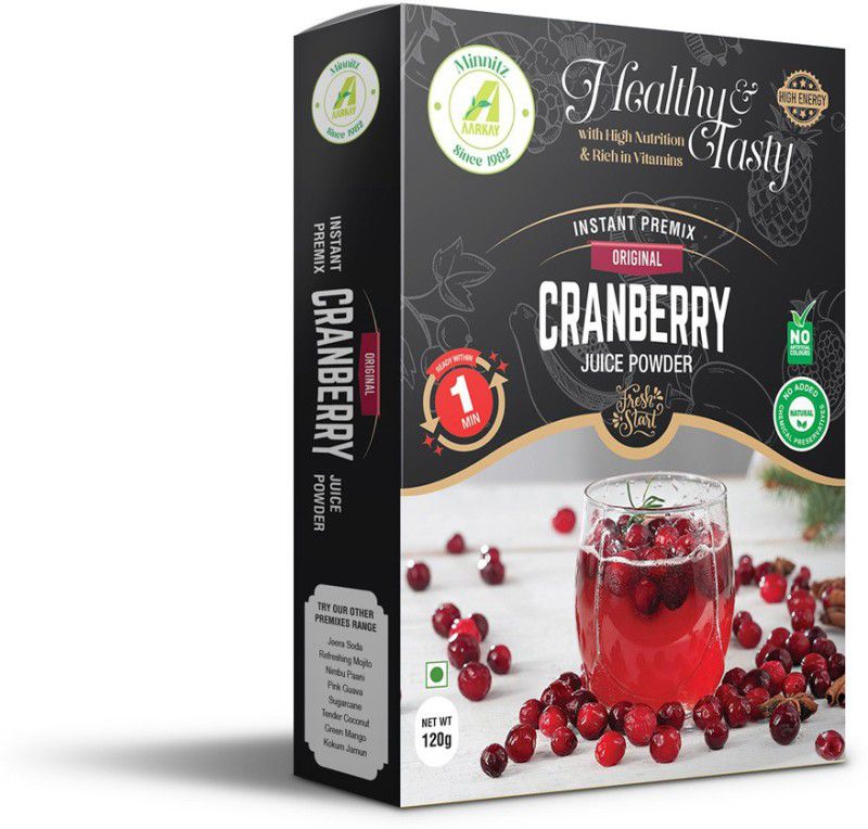 AARKAY Minnitz Fresh and Delicious Cranberry Juice Powder  (2 x 120 ml)