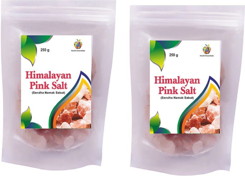 Jioo Organics Himalayan Pink Rock Salt Pack of 2 | 250 Gram Each Rock Salt  (500 g, Pack of 2)
