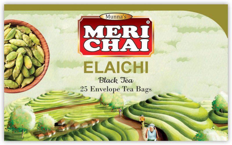 MERI CHAI ELAICHI ENVELOPE TEA BAG 25'S (50g) Cardamom Tea Bags Box  (50 g)