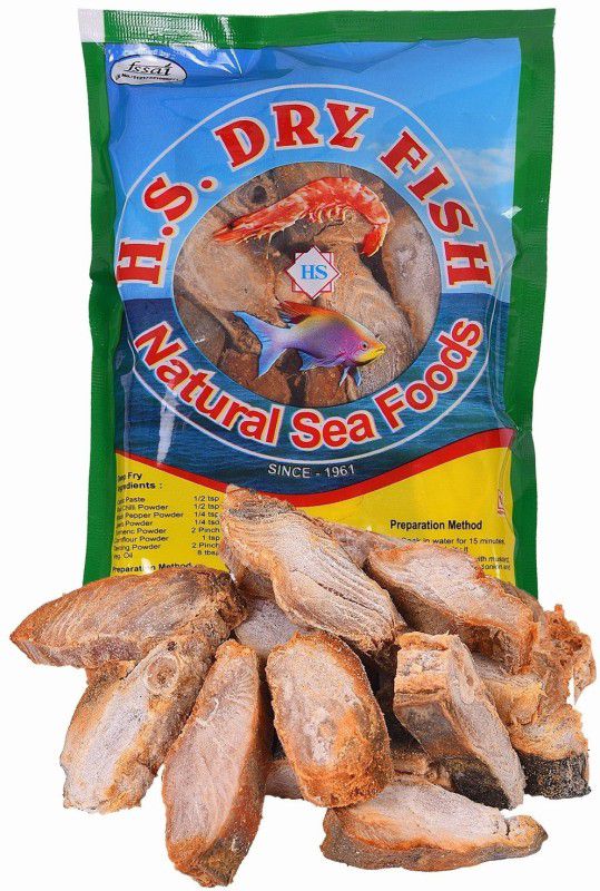 H.S Dry Fish Dry Seer Fish (Surmi) 500g Cubes 500 g  (Pack of 1)