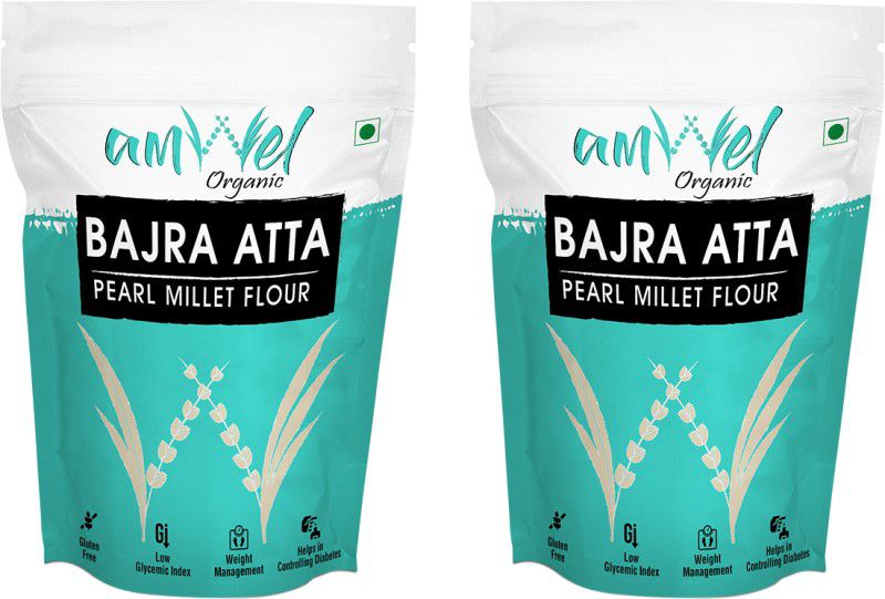 Amwel Bajra atta | Pearl Millet Flour | 450g X 2  (900 g, Pack of 2)