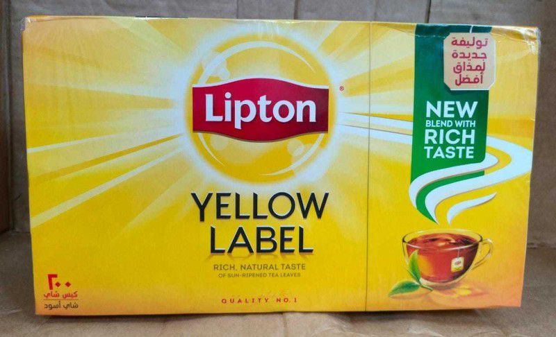 Lipton Yellow Label Rich Natural Taste 200 Tea Bags Black Tea Bags Box  (400 g)