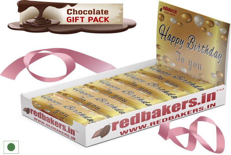 redbakers.in Happy Birthday English 5 Chocolates Gift Pack Bars  (125 g)