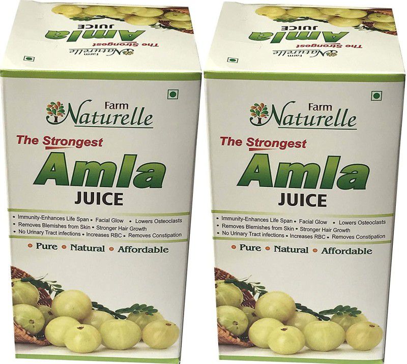 Farm Naturelle Farm Naturelle-Strong Amla Juice -The Finest 400 MLX2 Packs Herbal Amla Juice  (2 x 400 ml)