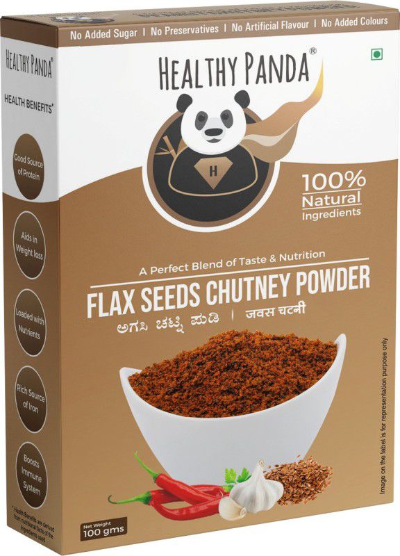 HEALTHY PANDA Flax Seed Chutney Powder(Jawas Chutney)(Agasi Chutney)(Alsi Chutney Powder)(100 gms) 100 X 1 Chutney Powder  (100 g)