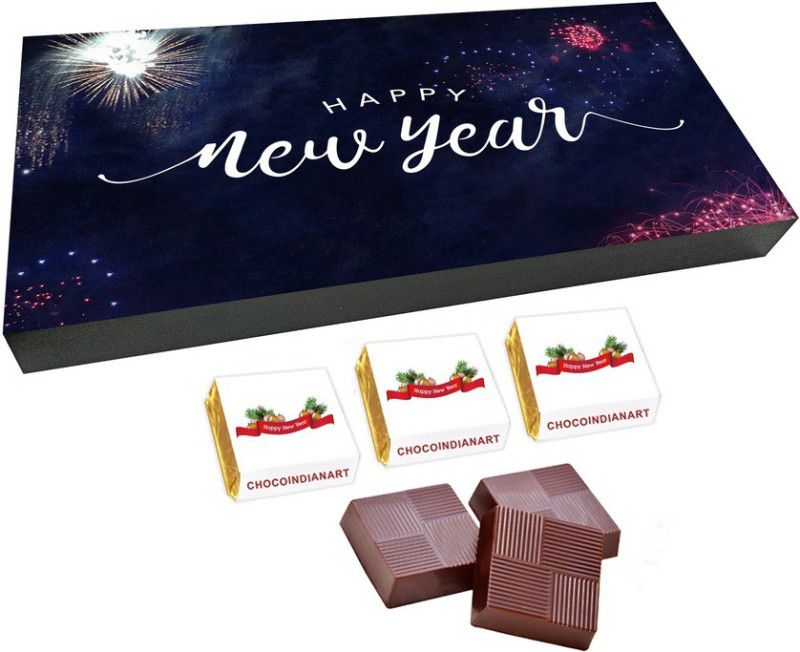 CHOCOINDIANART Nice Happy New Year, 18pcs Delicious Chocolate Gift 1, Truffles  (18 Units)