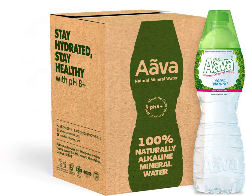 Aava Alkaline pH 8.0+ Natural Mineral Water Mineral Water  (4 x 1 l)