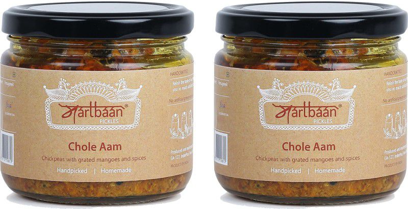 MARTBAAN Chole Aam Achar |Chickpeas with Mango Pickle 300g each Mango Pickle  (2 x 300 g)