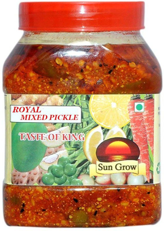 Sun Grow Home Made Hand Made Mother Made Pure Organic Premium Quality Royal Mixed Veg Pickle Achar (1 Kg) Mixed Vegetable Pickle  (1 kg)