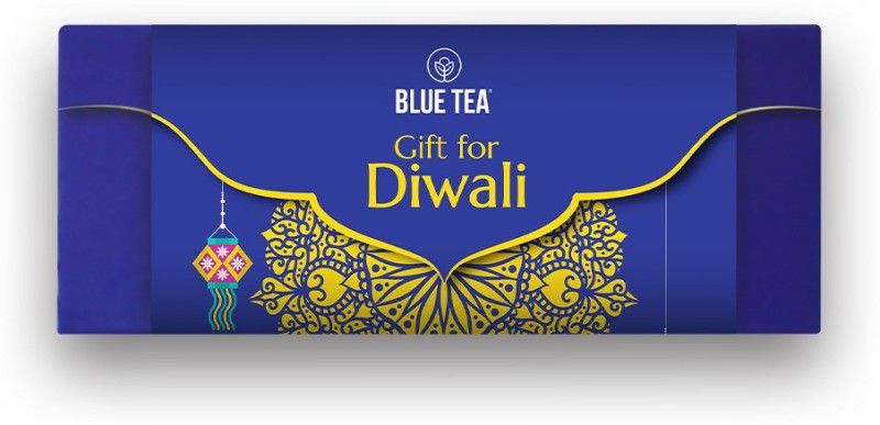 BLUE TEA Diwali Gift Tea Box - Caramel Kadak Chai - (30 g) & Kadak Masala Chai - (30 g) Herbal Tea Box  (60 g)