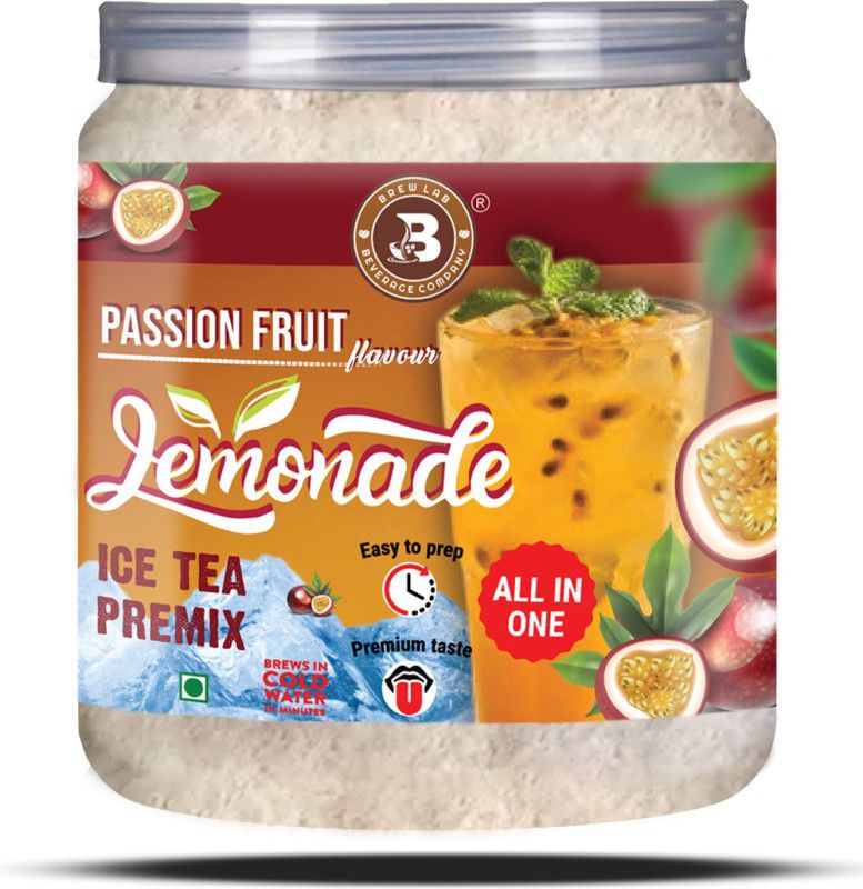 Brew Lab Passion Fruit Flavored Iced Tea Premix | Easy to Prepare | No Added Colors Passion Fruit Iced Tea Plastic Bottle  (250 g)