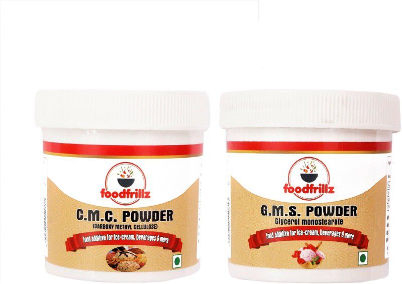 foodfrillz CMC & GMS Powder Combo Pack (40 g x 2) 80 g Glycerol Monostearate (GMS) Powder  (2 x 40 g)