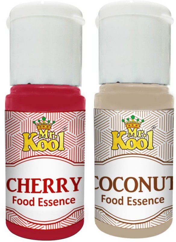 Mr.Kool Food Essence Cherry,Coconut 20 ML Pack Of 2. Essence For Cake,Cookie, Ice Cream , Sweets Cherry Liquid Food Essence  (40 ml)