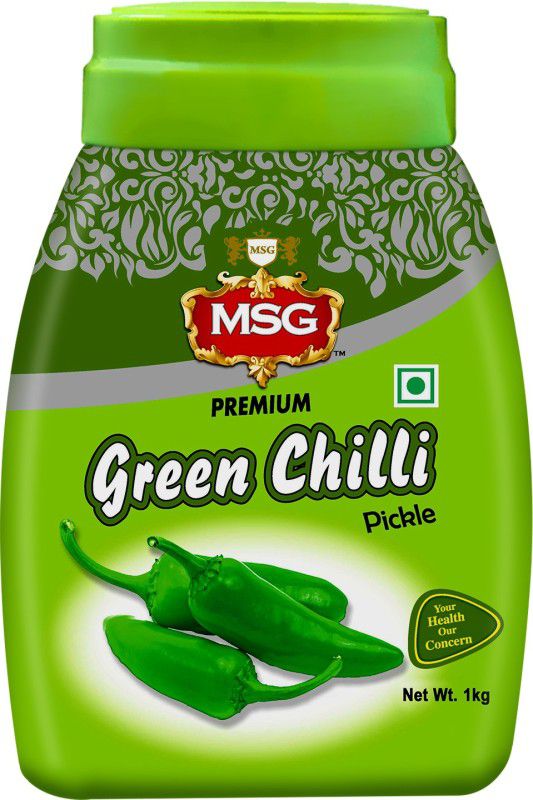 MSG Premium Green Chilli Pickle  (1 kg)