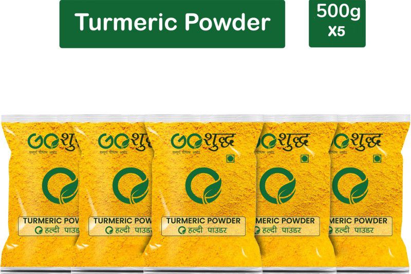 Goshudh Premium Quality Haldi Powder (Turmeric)-500gm (Pack Of 5)  (5 x 500 g)