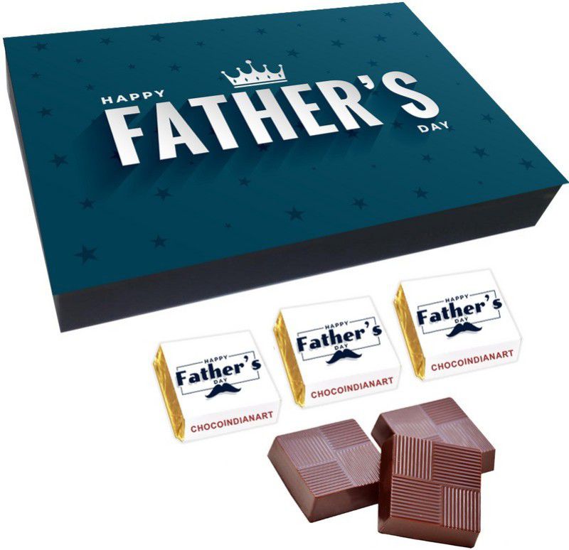CHOCOINDIANART Sweet Happy Father's Day, 12pcs Delicious Chocolate Gift Box 5, Truffles  (12 Units)