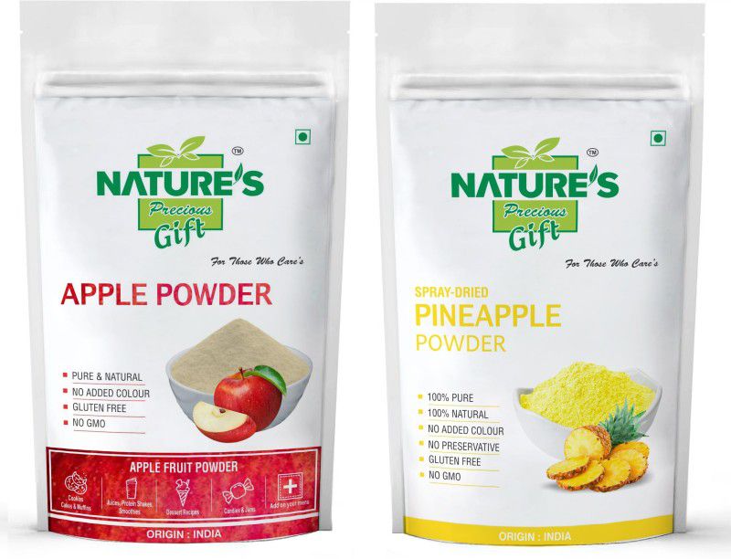 Nature's Precious Gift Apple Powder and Pineapple Fruit Powder - 200 GM Each (Super Saver Combo Pack)  (400, Pack of 2)