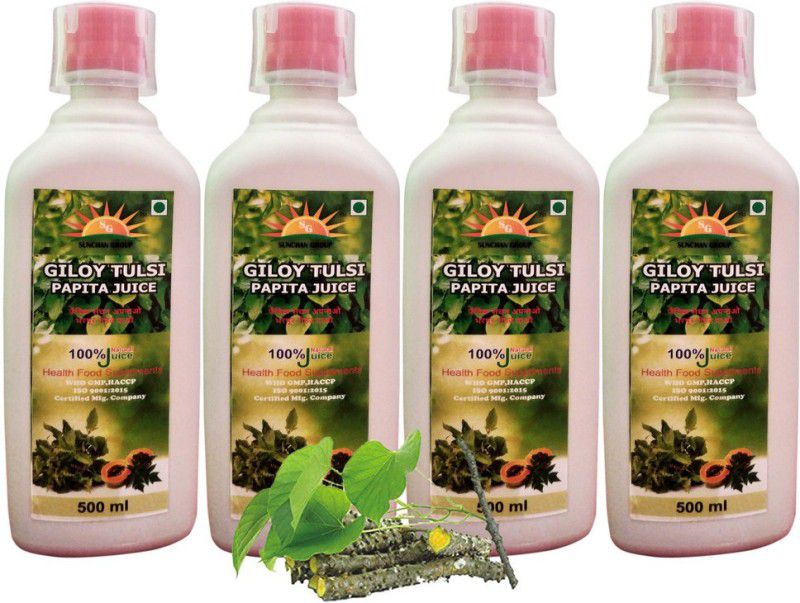 Sunchan Group Giloy Tulsi Papita Juice Pure Oraganic Herbal 500 X 2 ML  (4 x 250 ml)