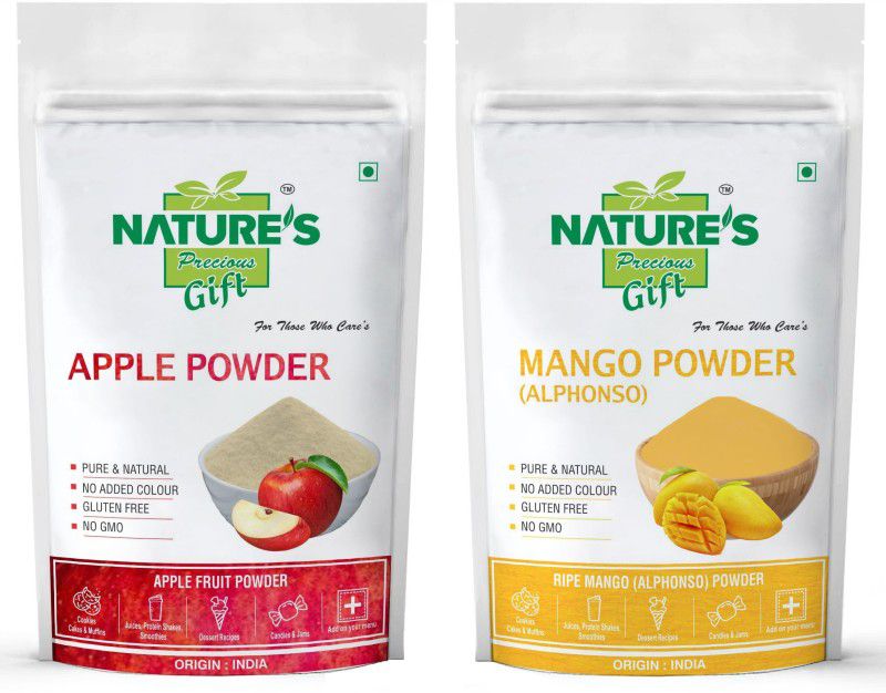 Nature's Precious Gift Apple Powder and Mango Fruit Powder - 1 KG Each (Super Saver Combo Pack)  (2, Pack of 2)
