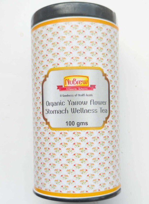 NuBrew Yarrow flower Tea|Stomach Wellness Tea|100 gm Powder Herbal Tea Tin  (100 g)