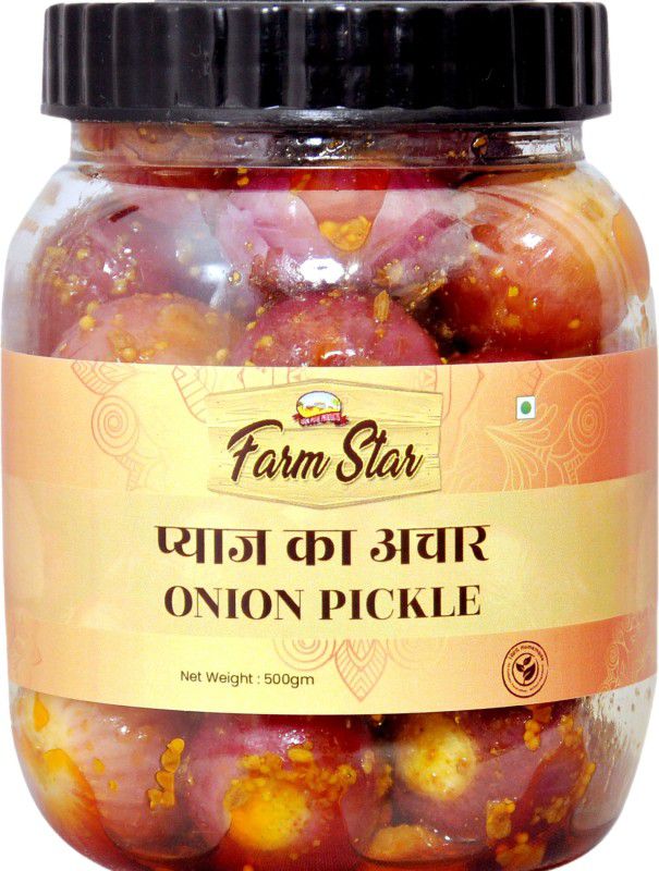 Farm Star Onion Pickle (Pyaz ka Achar) | 100% Fresh & Homemade Onion Pickle  (500 g)