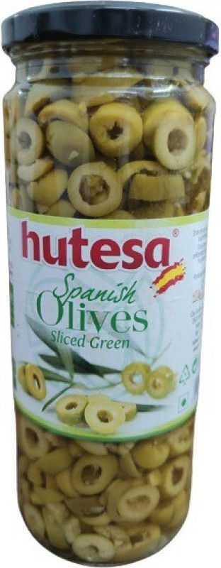 hutesa Spanish Olives Sliced Green Imported 450gms Olives  (450 g)