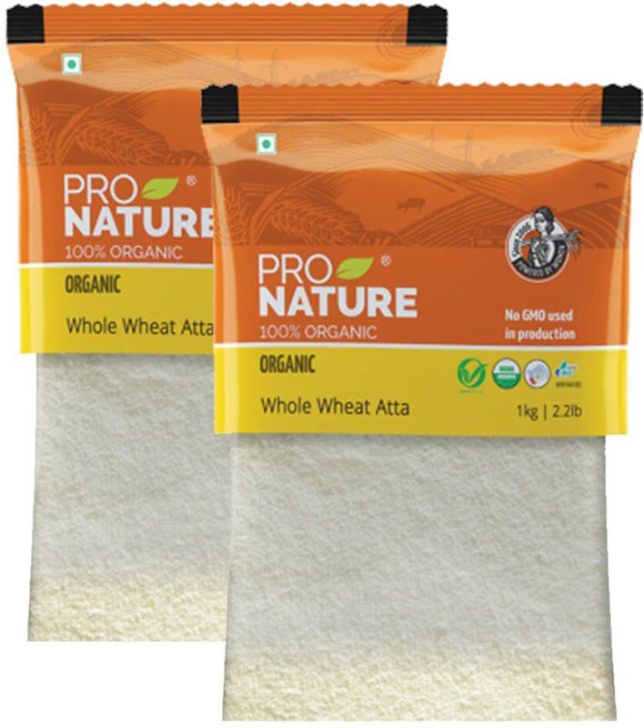 Pro Nature Whole Wheat Flour  (1000 g, Pack of 2)