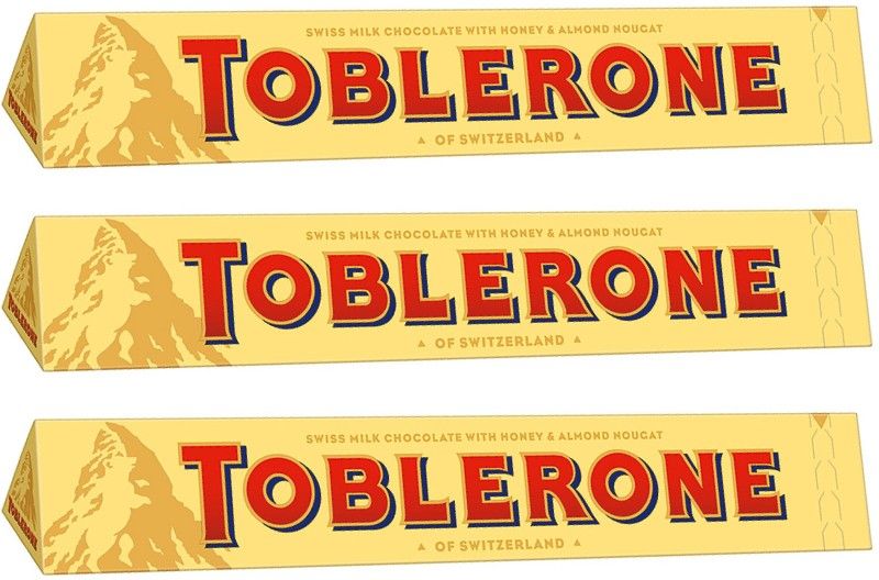 Toblerone SWISS MILK CHOCOLATE (3 x 100 gm) WITH HONEY & ALMOND NOUGAT Bars  (3 x 100 g)