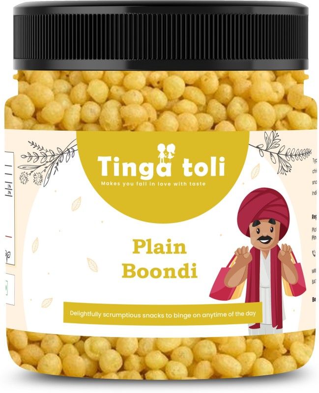TINGA TOLI Homemade Plain Bundi| Plain Boondi Charkhi Boondi Raita Boondi|Jar Pack  (120 g)